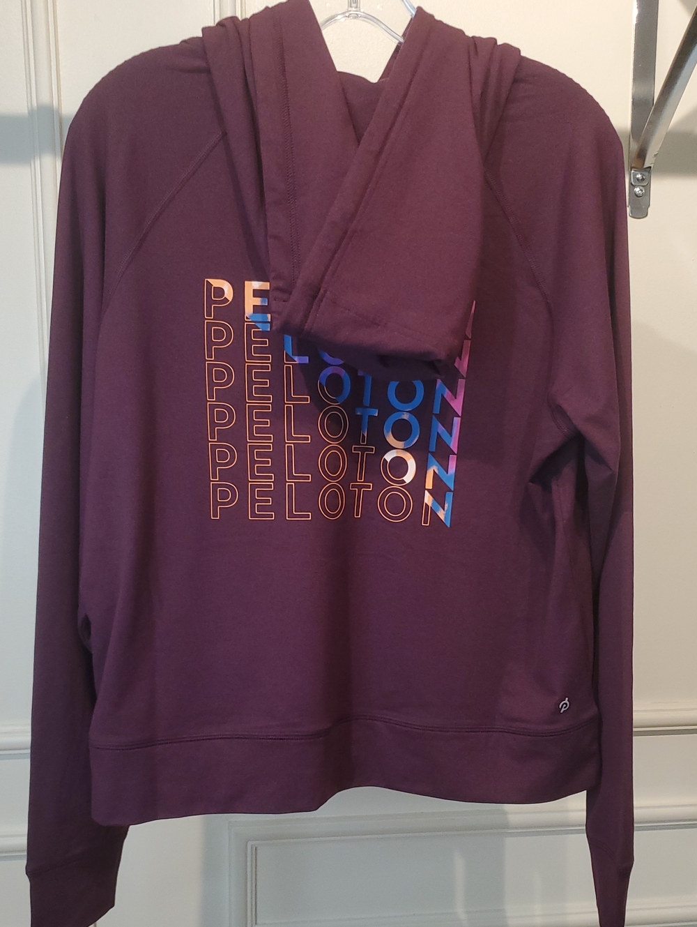 NWT Peloton Dream Blend Maroon/Purple Hoodie with Pink Logo Women's Large - Picture 4 of 8